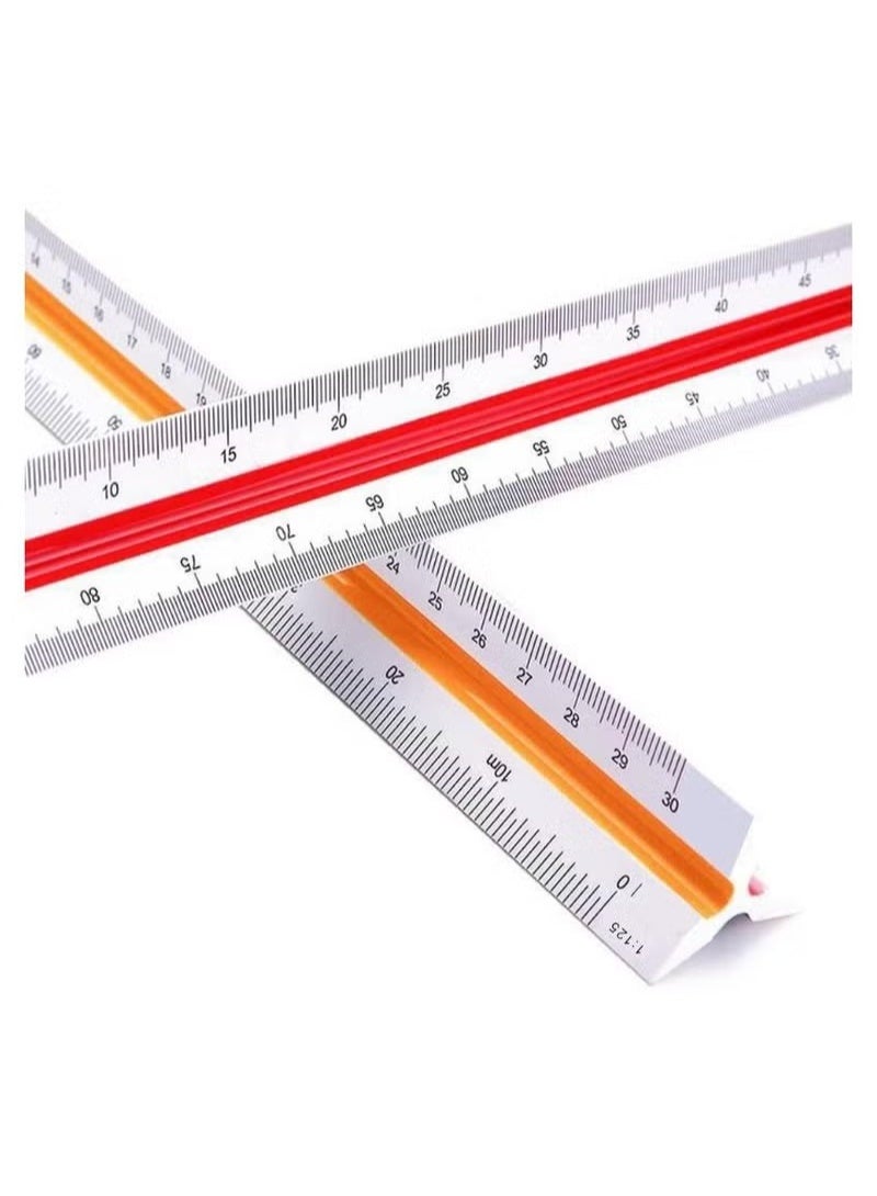 MTC Architectural Scale Ruler, Triangular Ruler for Drafting Students Blueprint Engineers Architects Scale - Image 1